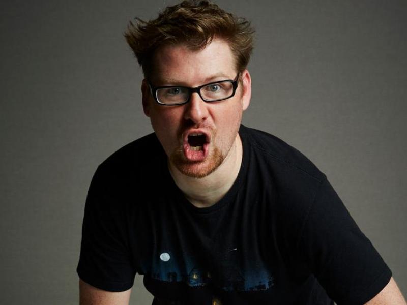 Justin Roiland behind the scenes